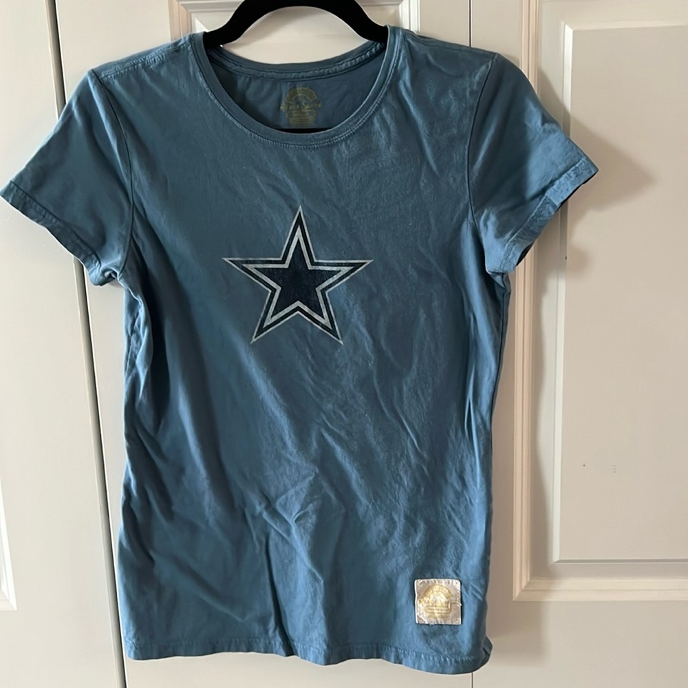 Retro Sport brand Cowboys short sleeve v neck tshirt for women